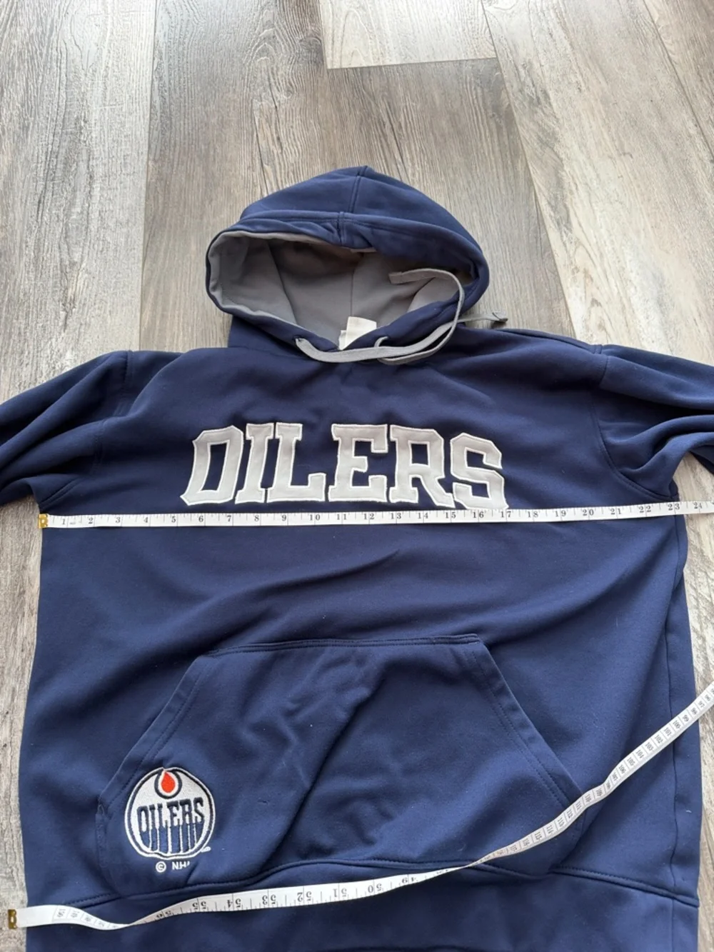 NHL Oilers Navy Pullover Hoodie - Picture 2 of 4